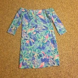 EUC Lilly Pulitzer Laurana Dress in Bennet Blue Celestial Seas Print